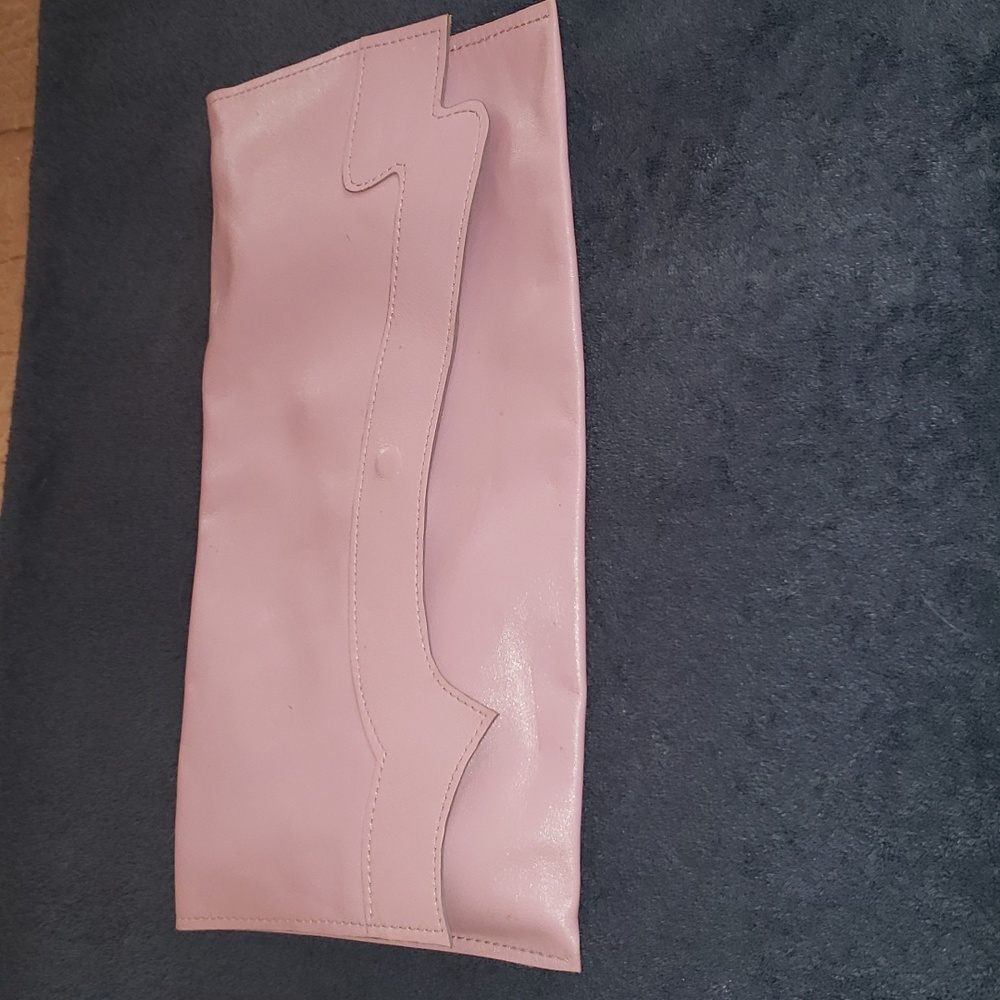 Handmade - New Lavender Leather  Clutch/Envelope Purse with Matching 38" Belt